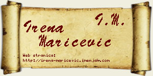 Irena Marićević vizit kartica